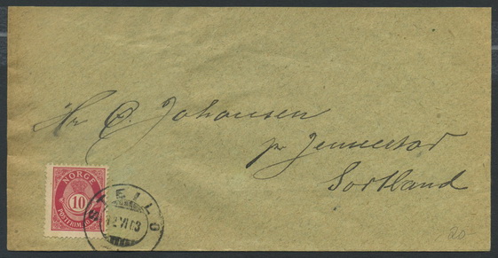 Norway covers: NK 0077 II. STEILO 1903.VI.12, Sortland