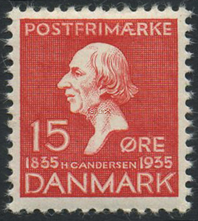 Denmark stamps: 0226. ** 15 oe H.C.Andersen 1935, m.n.h (AFA 260)