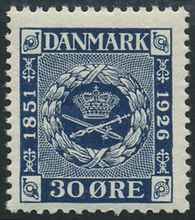 Denmark stamps: 0156. ** 30 oe stamps 75 year jub. 1926 M.n.h. (AFA 70)