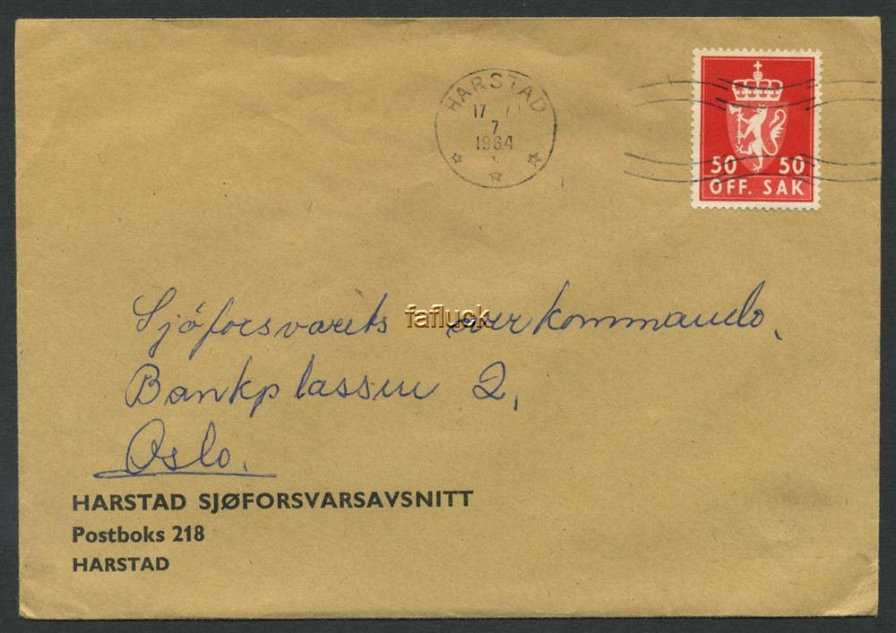 Norway war mail 10: Logos: Lot 7 envelopes millitary
