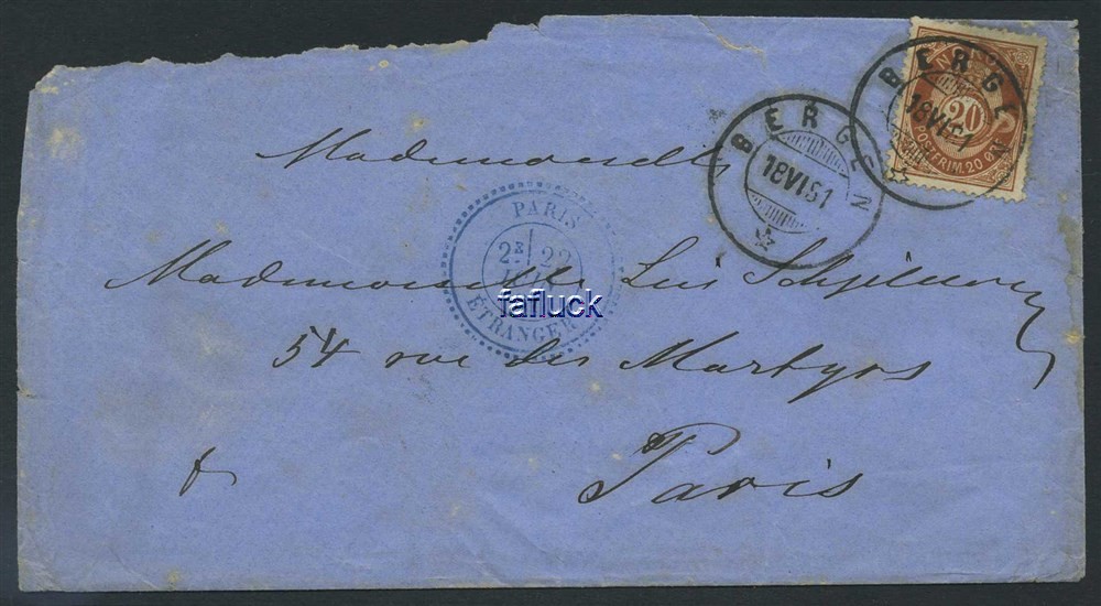 Norway covers: NK 0027. BERGEN 18.VI.81 to France.