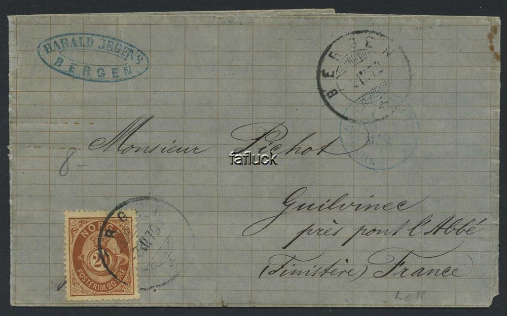 Norway covers: NK 0027. BERGEN 2.III.79 to France.