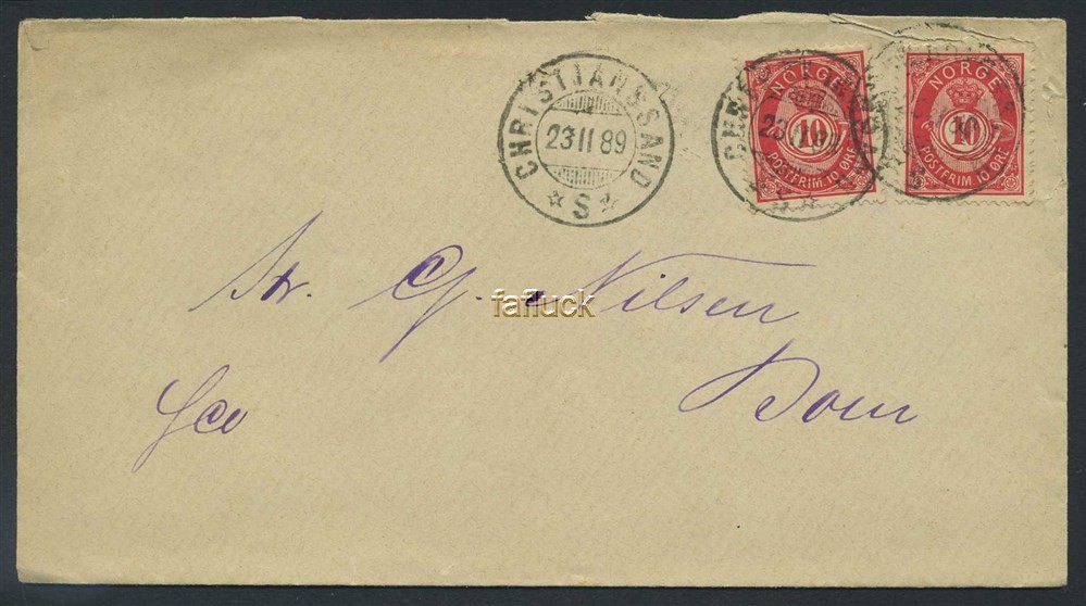 Norway covers: NK 0053 III. CHRISTIANSSAND/*S* 23.II.89