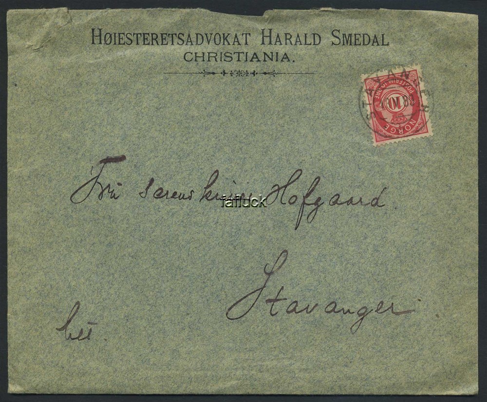 Norway covers: NK 0053 III. STAVANGER 13.V.89. 10 øre