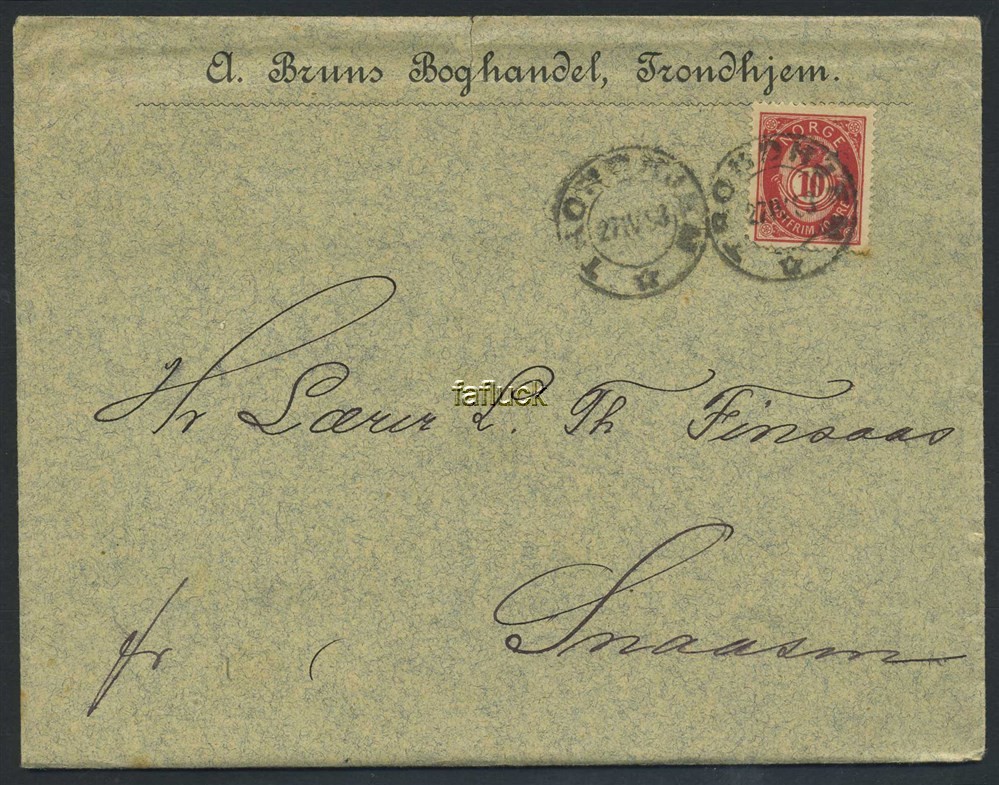 Norway covers: NK 0053 VI. THRONDHJEM 27.IV.93. 10 øre