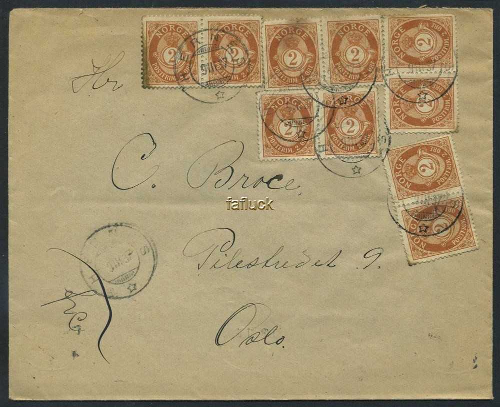 Norway covers: NK 0074(10). HERNES 9.III.37. 20 øre