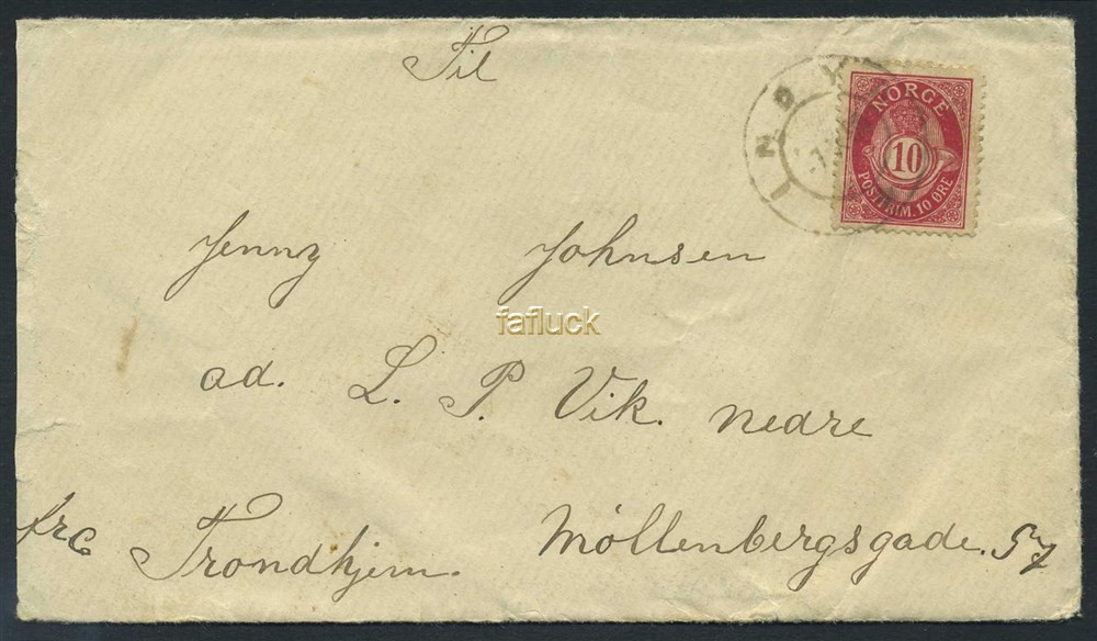 Norway covers: NK 0077 II. INDYR 7.X.00 (No.). Envelope