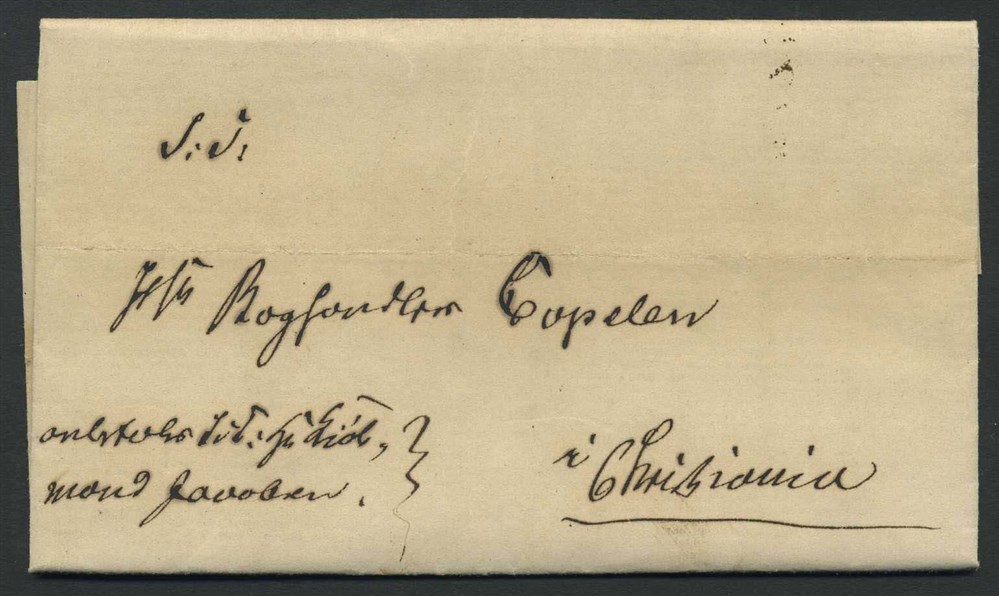 Norway old covers 14: Skimundal (?) 1859.02.24 (signed J. Bøe). Privately forwa