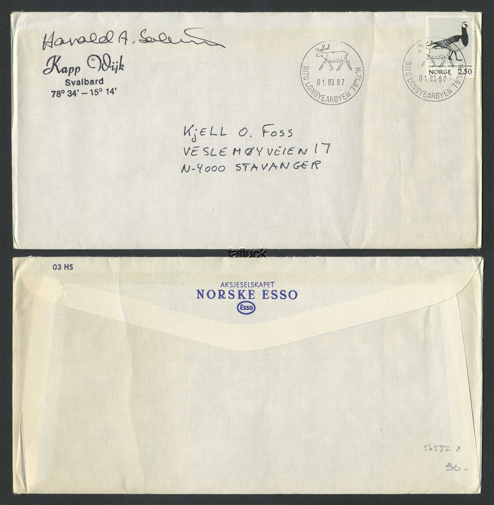 Norway Polar 02: Kapp Wijk/Svalbard/78o 34` - 15o 14`.  Long envelope (C 6/5),
