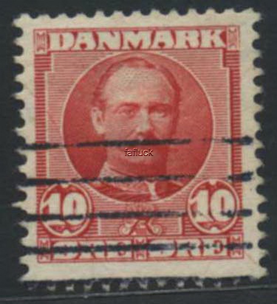 Denmark stamps: 0055. Variety: Red