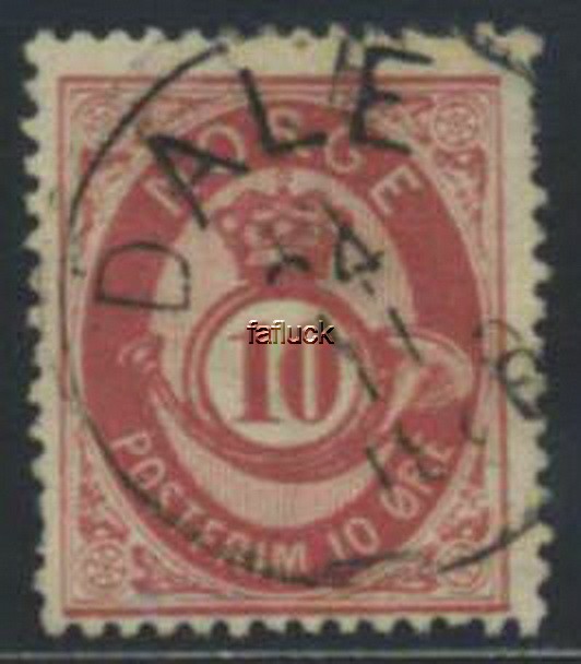 NK 0025 I. DALE 24.11.1878 (Sf). Beautiful full canc. A couple of  short perfs