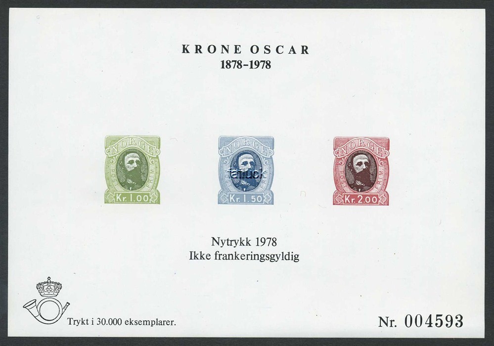 Norway official souvernir sheets: MB 10. 1978