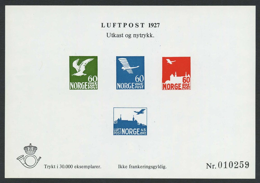 Norway official souvernir sheets: MB 11. 1979