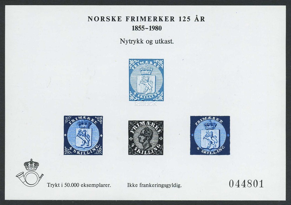 Norway official souvernir sheets: MB 12. 1980
