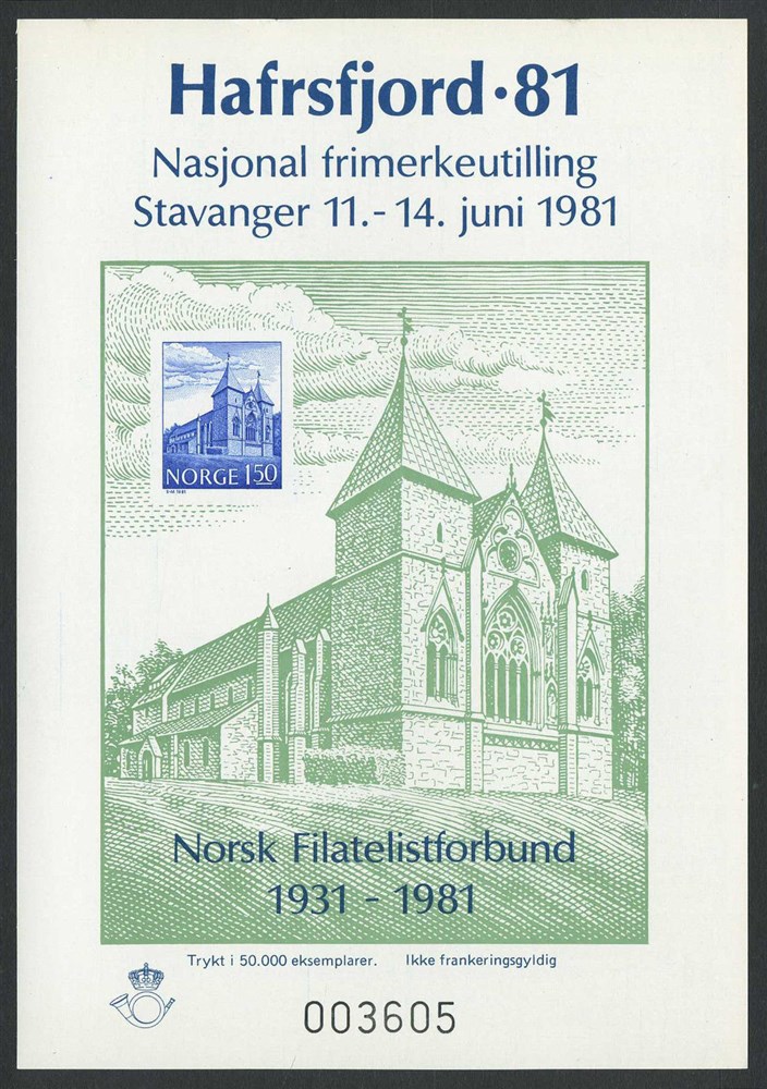 Norway official souvernir sheets: MB 13. 1981