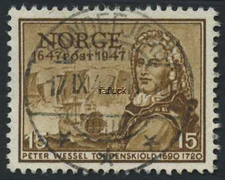 NK 0361. SANDEFJORD 17.IX.47 (Vf). Superb canc.