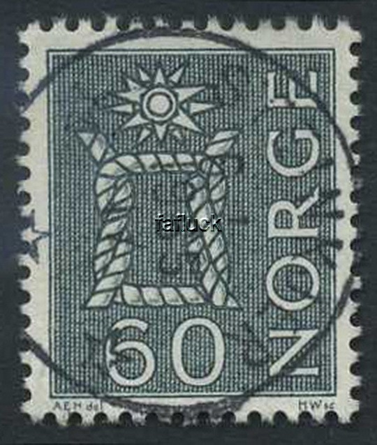 NK 0524. STEINKJER 6.1.1965 (Nt). Suberb sideways canc.