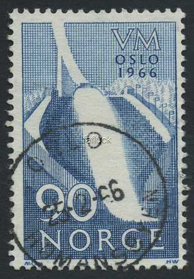 NK 0574. OSLO/HOMANSBYEN 25.2.66 (Os). Nice diagonal full canc.