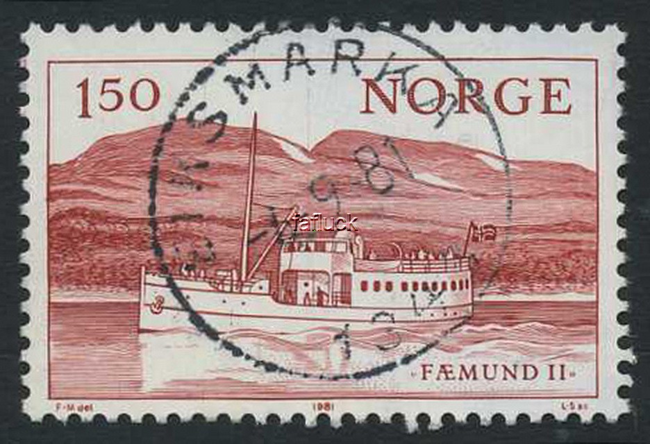 NK 0891. EIKSMARKA/1343 - 4.9.81 (Ak). Superb diagonal canc.