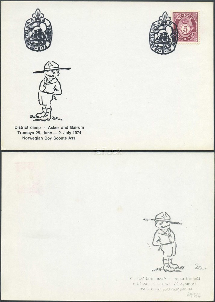 Norway Special event postmarks 28: 1974/21. A.B.-KRETSLEIR TROMØY.