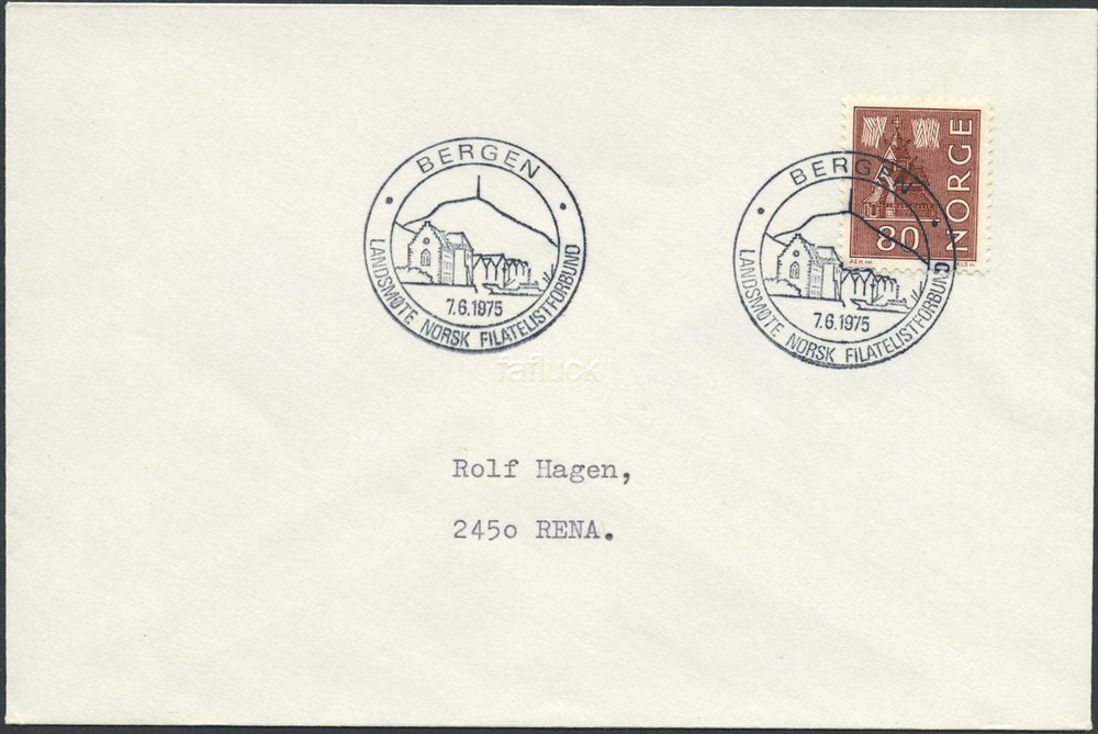 Norway Special event postmarks: 1975/16. LANDSMØTE NORSK FILATELISTFORBUND,