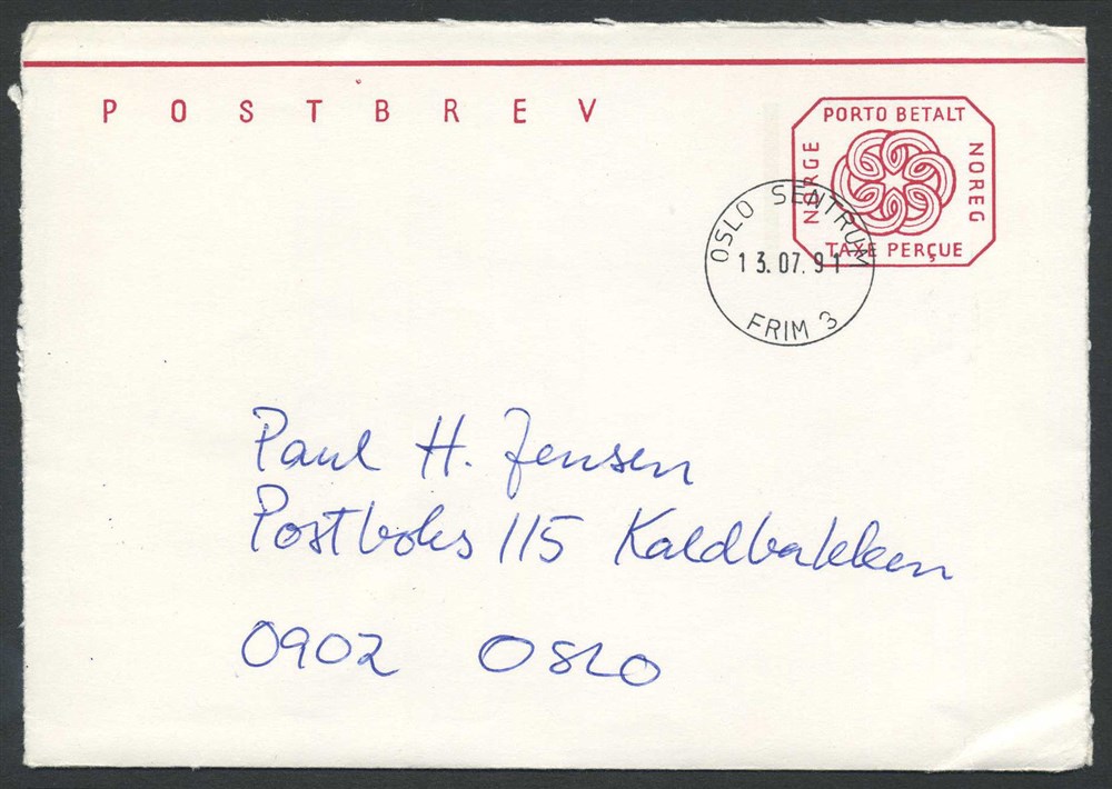 Norway stationaries: KB 050.