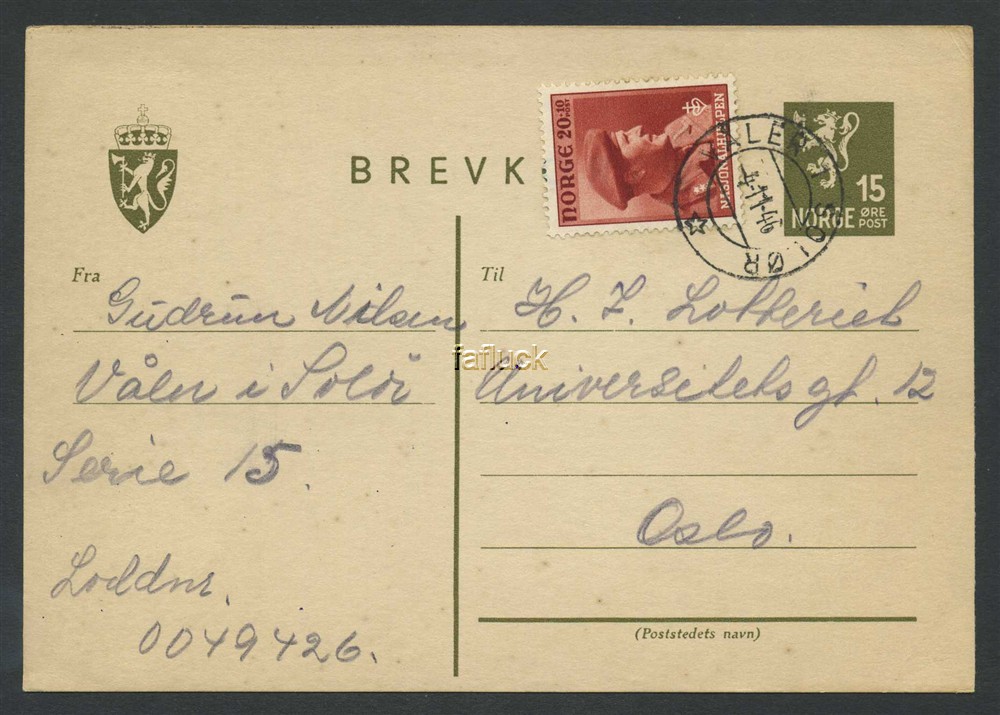 Norway stationaries: BK 136A. Advertising for