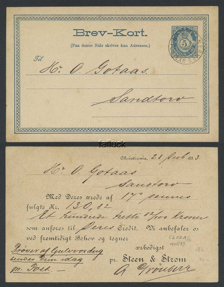 Norway railway t.p.o.: Cb 02 A. NORDBANERNES/POSTEXP. 30.XII.83. Beautiful