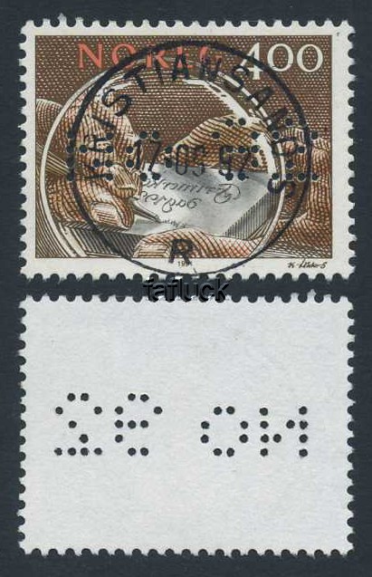 Norway philatelic perfin: 004.