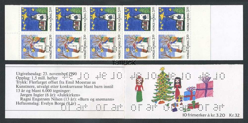 Norway philatelic perfin: 007.