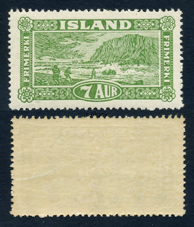 Iceland stamps: 0168. ** 7 aur views and buildings 1925.