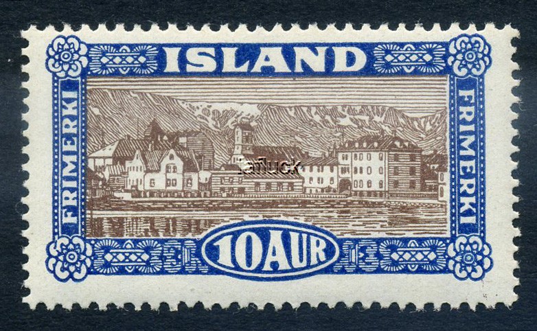Iceland stamps: 0169. * 10 aur views and buildings 1925.