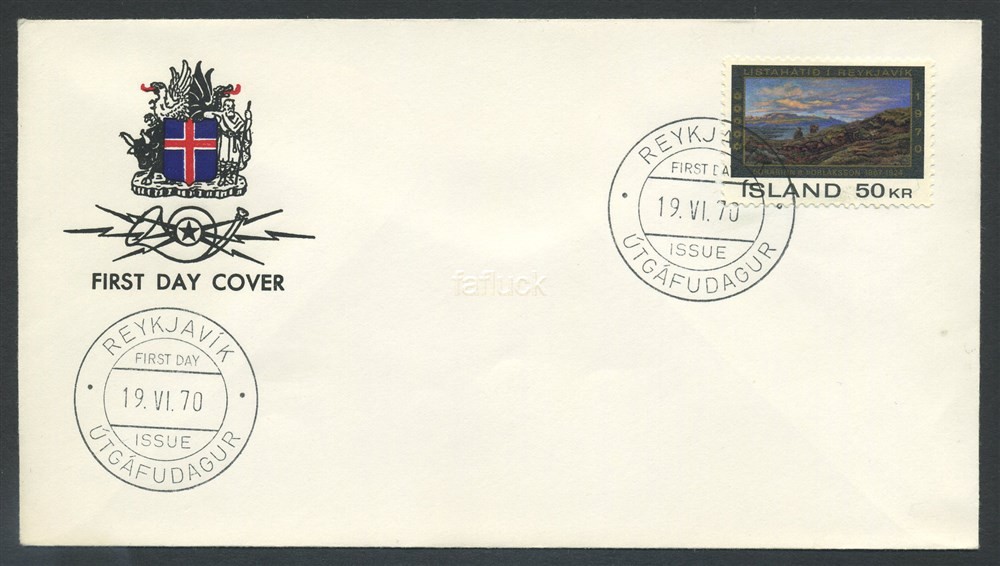 Iceland FDC: 0483. Arts Festival 1970.  19.VI.1970.