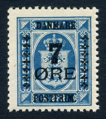 Denmark stamps: 0162. ** 7/4 øre provisional issue 1926, 4-block.