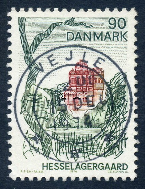 Denmark Superb cancellations: 0569. VEJLE 15 DEC 1974.