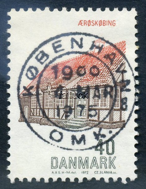 Denmark Superb cancellations: 0538. KØBENHAVN/OMK. 4 MAR 1975.