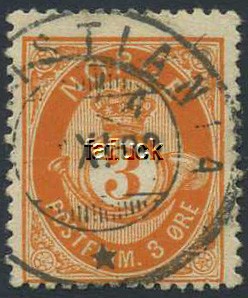 NK 0023.  CHRISTIANIA ? XI 80. Beautiful upright canc.
