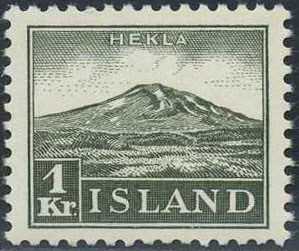 Iceland stamps: 0211. ** 1 kr Hekla.