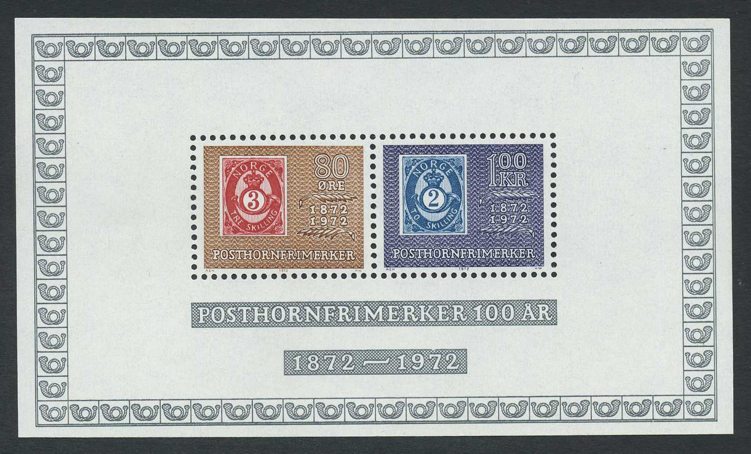 NK 0686 (Bl.01). ** Posthorn block 1972.