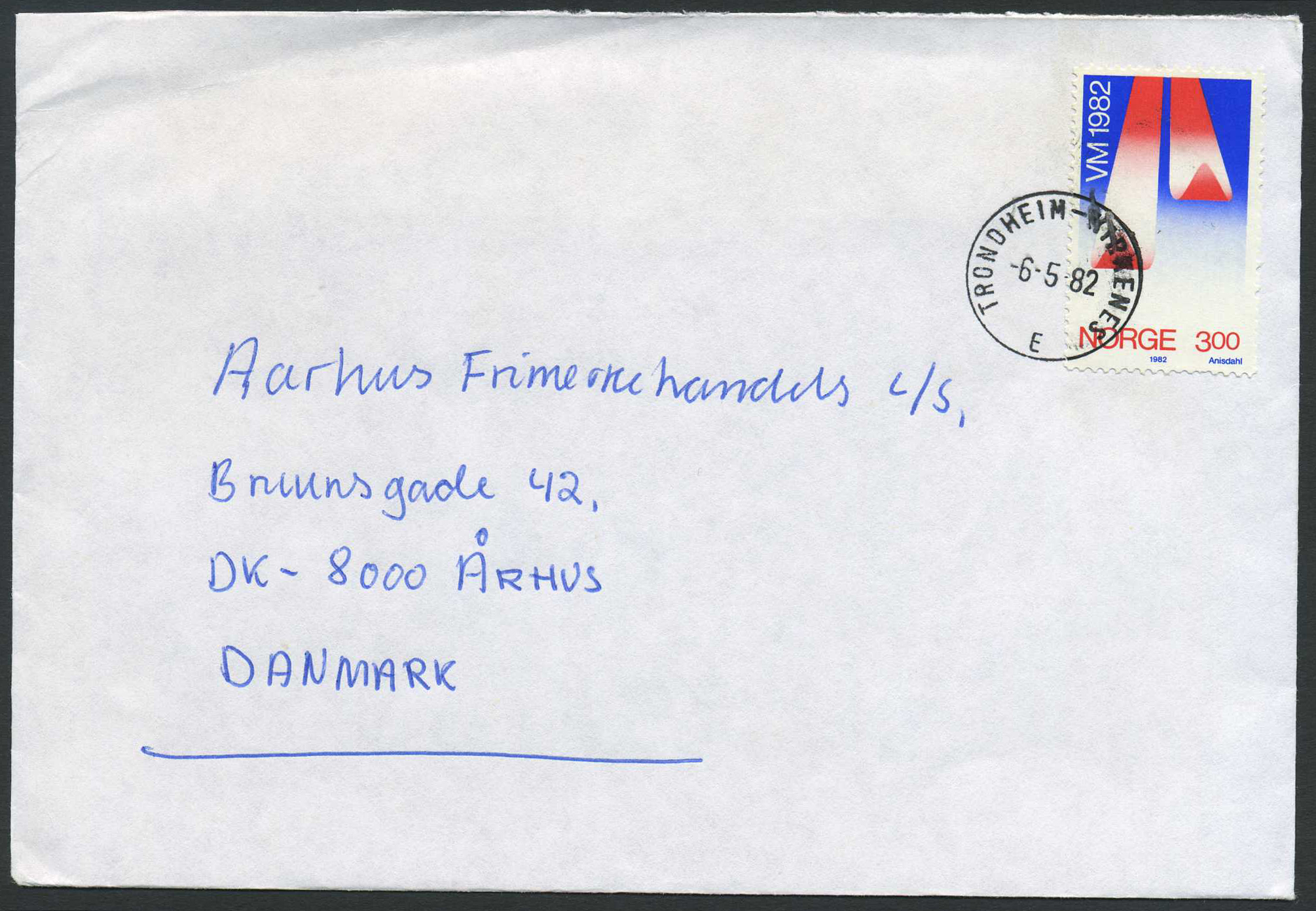 Norway ship mail: 04D 39a TRONDHEIM-KIRKENES E 1982.05.