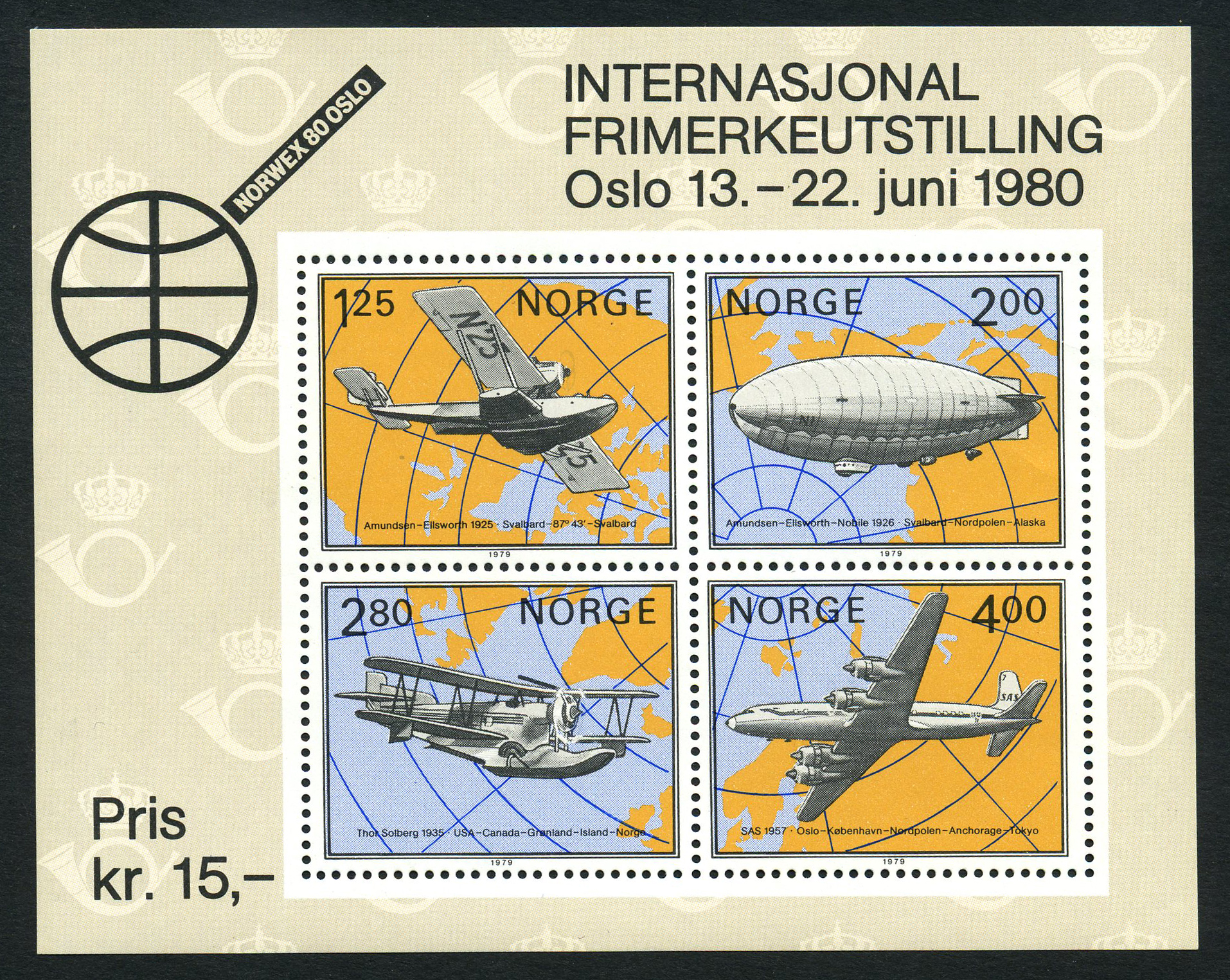 NK 0850-53 (Bl.02). ** NORWEX 80-II, 1979.  Miniature sheet.