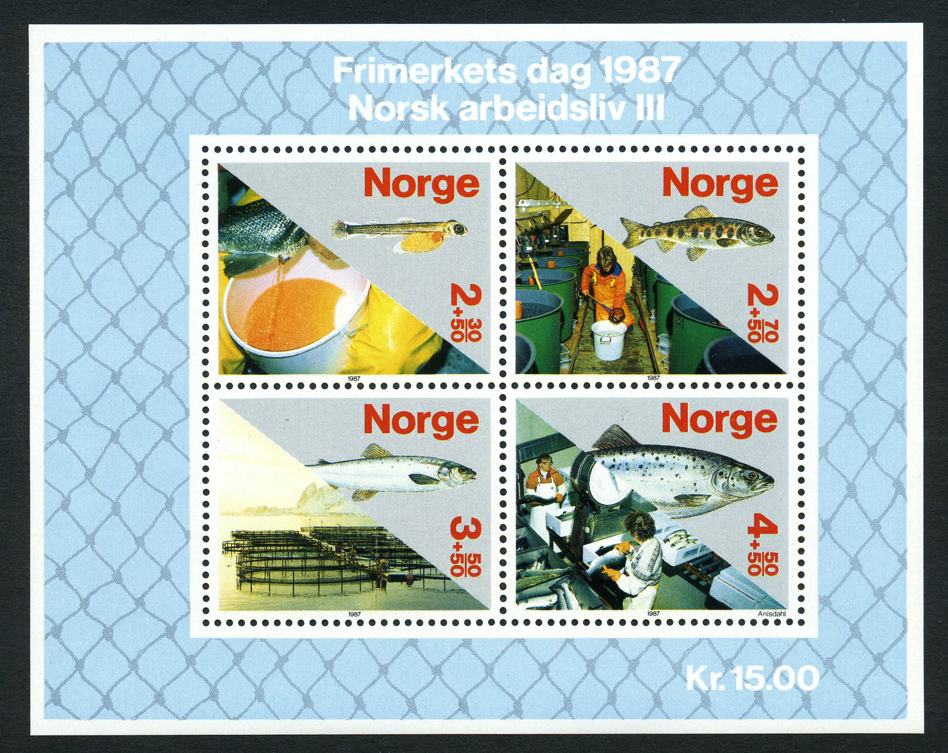 NK 1023-26 (Bl.07). ** WORKING LIFE III, 1987.  Miniature sheet.