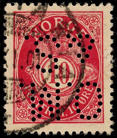 O. M. / & S. (t.1, Kristiania I) (st.4). Meget sjelden stilling på nk 77 II