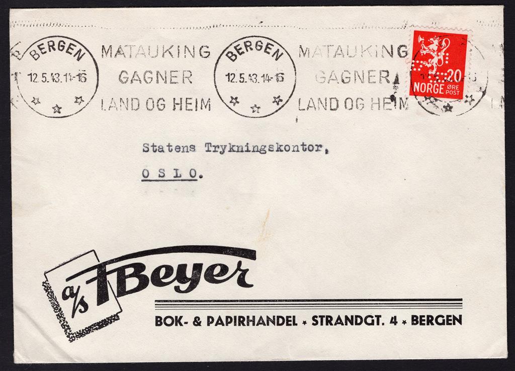F B / B (st. 8). BERGEN 12.5.43 og TMS