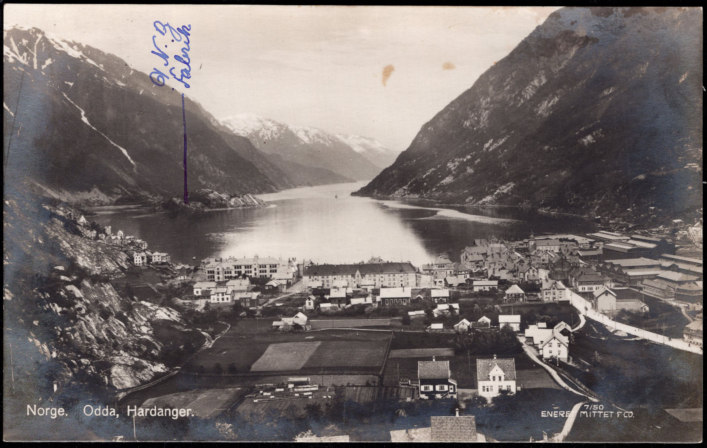 Norway covers: NK 0160. ODDA 3 XII 28. 15 øre Ibsen