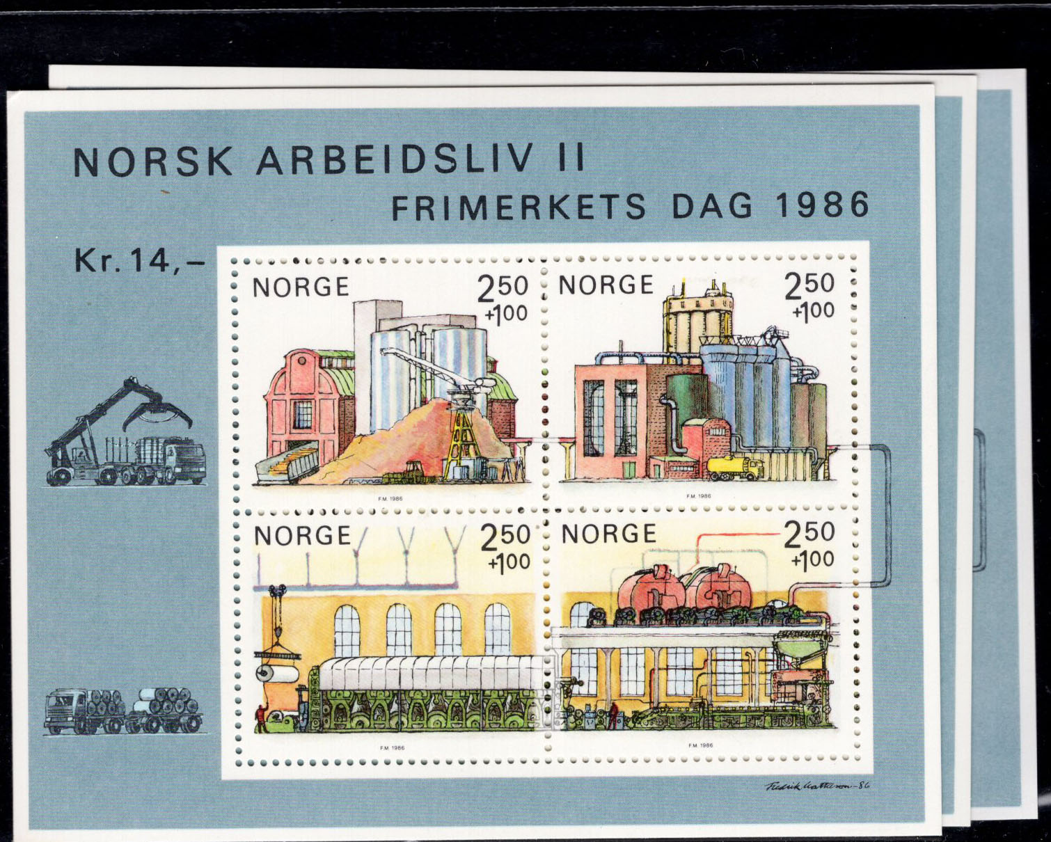 NK 0998-01 (Bl.05). ** WORKING LIFE II, 1986. Miniature sheet.