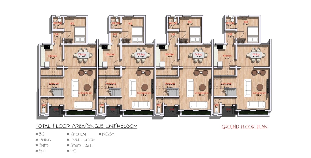 3 Bedroom Terrace with BQ photo 4