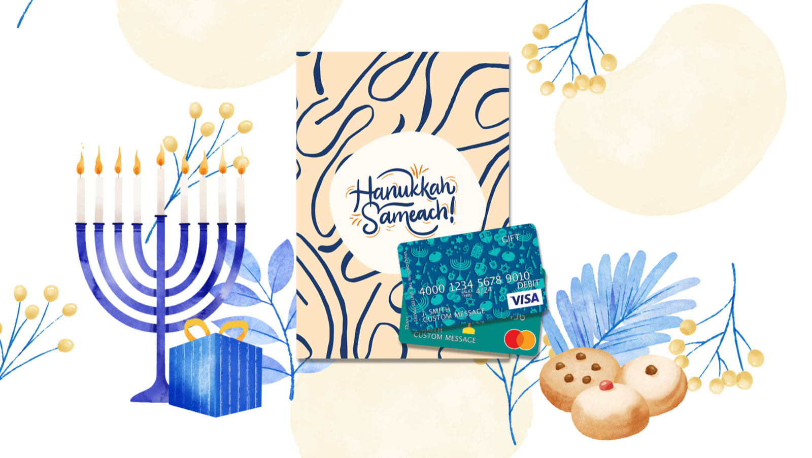 Hanukkah Holiday Gift Cards