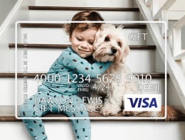 Custom Visa or Mastercard gift cards