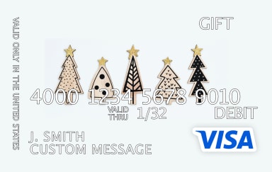Holiday Wooden Christmas Trees Gift Design